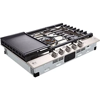 30 inch Stainless 5 Burner Gas Cooktop