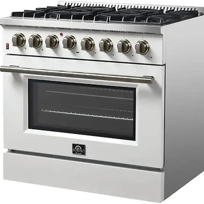 5.36 Cu. Ft. White Freestanding Dual Fuel Range
