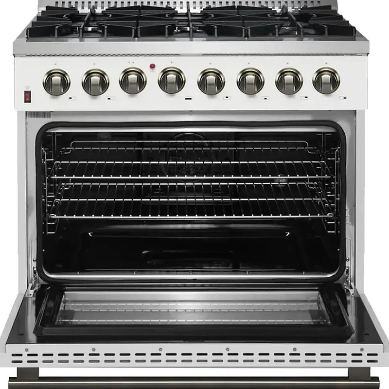 5.36 Cu. Ft. White Freestanding Dual Fuel Range