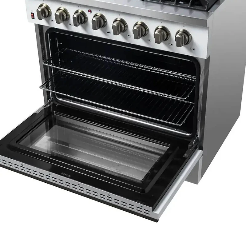 5.36 Cu. Ft. White Freestanding Dual Fuel Range