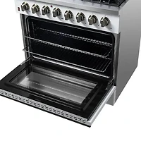 5.36 Cu. Ft. White Freestanding Dual Fuel Range