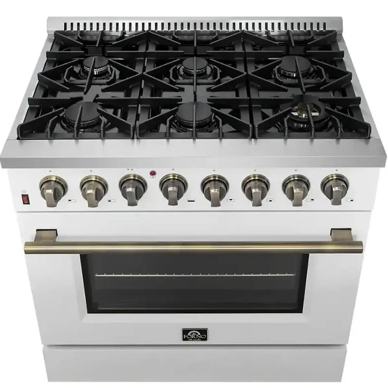 5.36 Cu. Ft. White Freestanding Dual Fuel Range