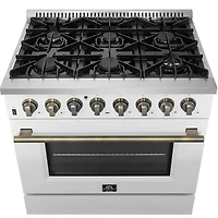 5.36 Cu. Ft. White Freestanding Dual Fuel Range