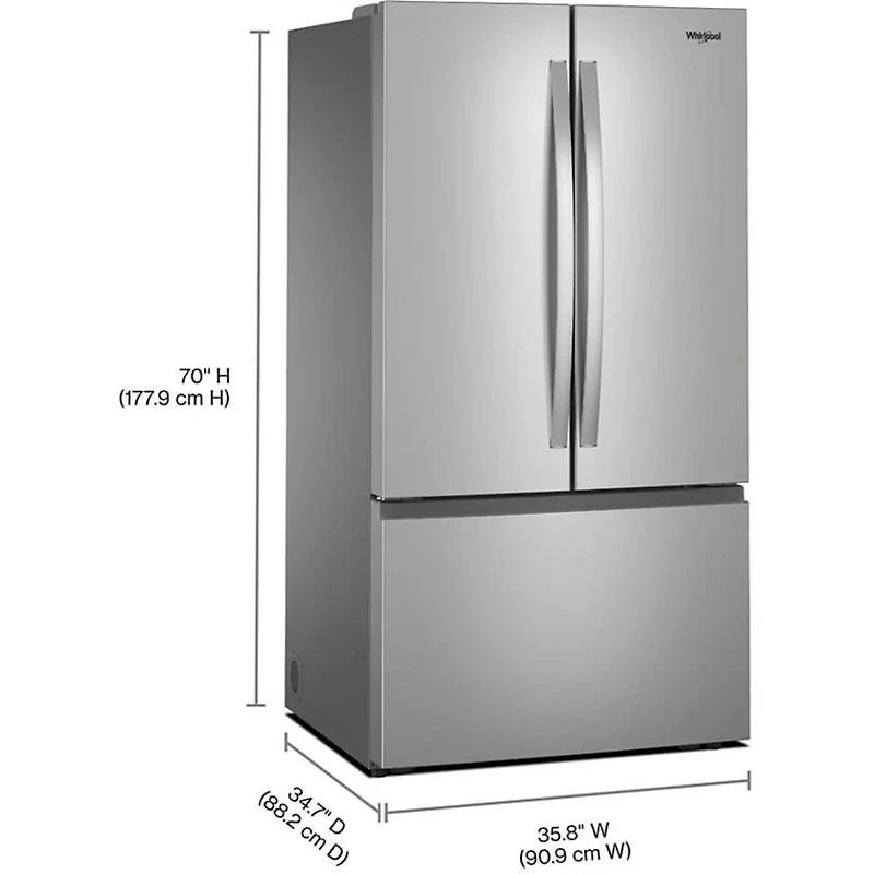 31 Cu. Ft. Stainless 3-Door French Door Refrigerator