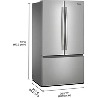 31 Cu. Ft. Stainless 3-Door French Door Refrigerator