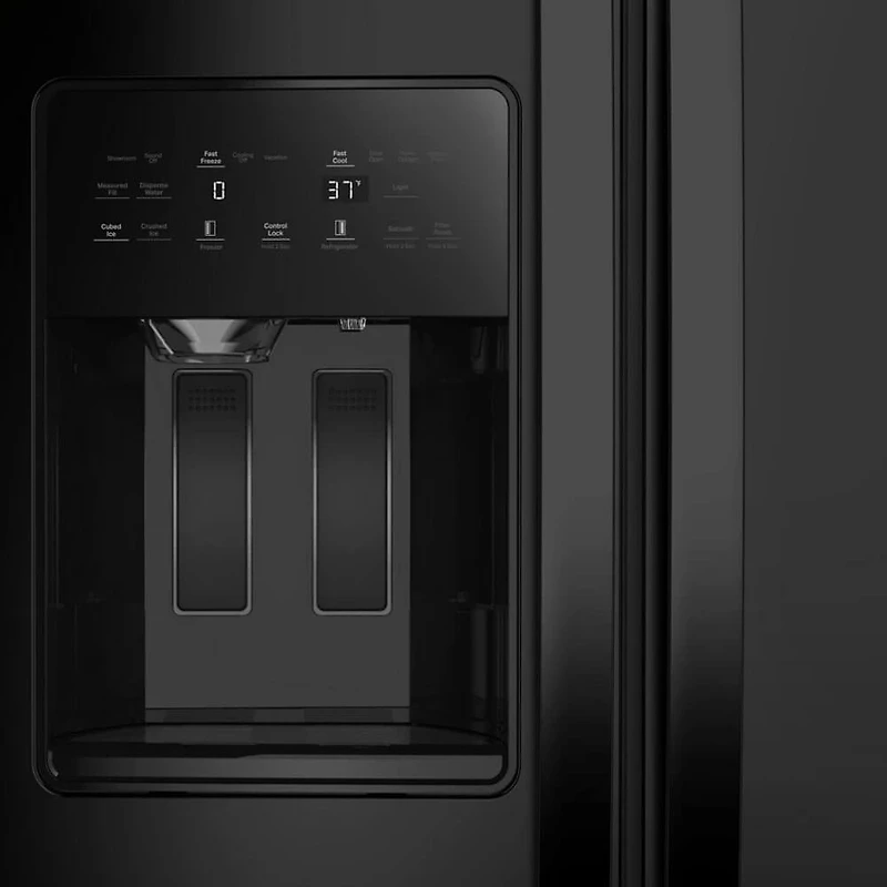 28 Cu. Ft. Black Side-by-Side Refrigerator