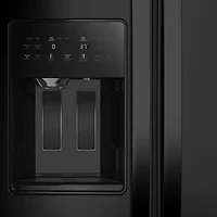 28 Cu. Ft. Black Side-by-Side Refrigerator