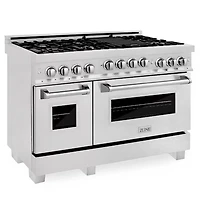 6 Cu. Ft. Durasnow Stainless Freestanding Natural Gas Double Oven Range