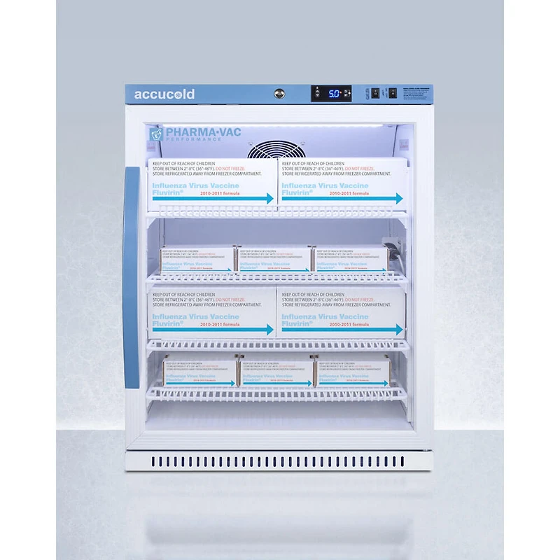 6 Cu. Ft. White Compact Vaccine Refrigerator