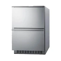 3.9 Cu. Ft. Stainless 2-Drawer Undercounter Refrigerator
