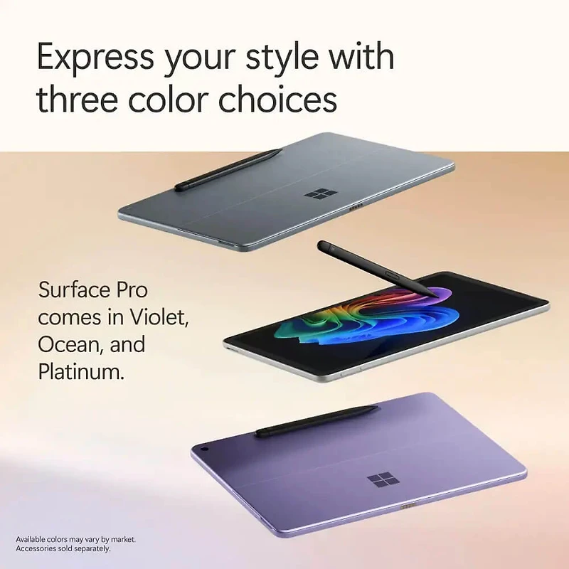 Surface Pro Copilot+ PC 12 inch, Snapdragon X Plus, 16GB RAM, 256GB UFS, Device Only (Latest Model), Platinum