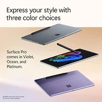 Surface Pro Copilot+ PC 12 inch, Snapdragon X Plus, 16GB RAM, 256GB UFS, Device Only (Latest Model), Platinum