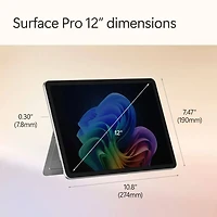 Surface Pro Copilot+ PC 12 inch, Snapdragon X Plus, 16GB RAM, 256GB UFS, Device Only (Latest Model), Platinum