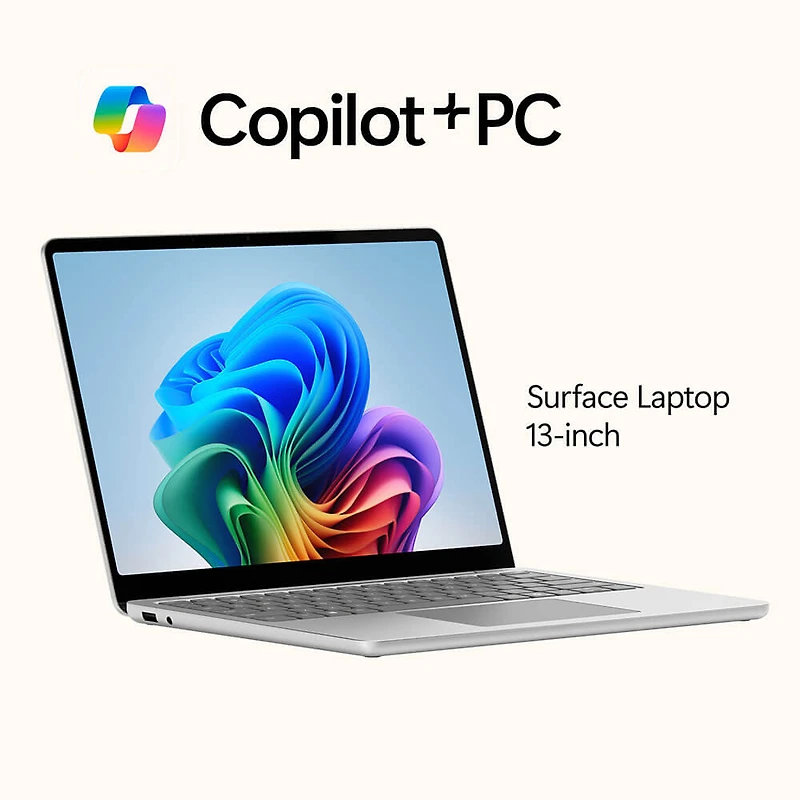 Surface Laptop - Copilot+ PC - 13 inch Touchscreen - Snapdragon X Plus - 16GB - 256GB UFS (Latest Model) - Platinum