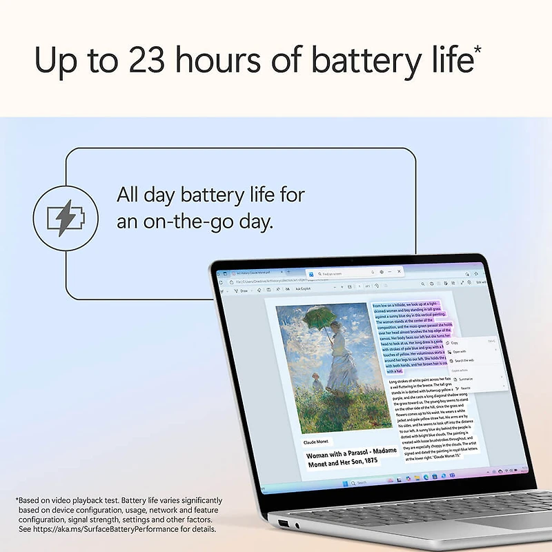 Surface Laptop - Copilot+ PC - 13 inch Touchscreen - Snapdragon X Plus - 16GB - 256GB UFS (Latest Model) - Platinum