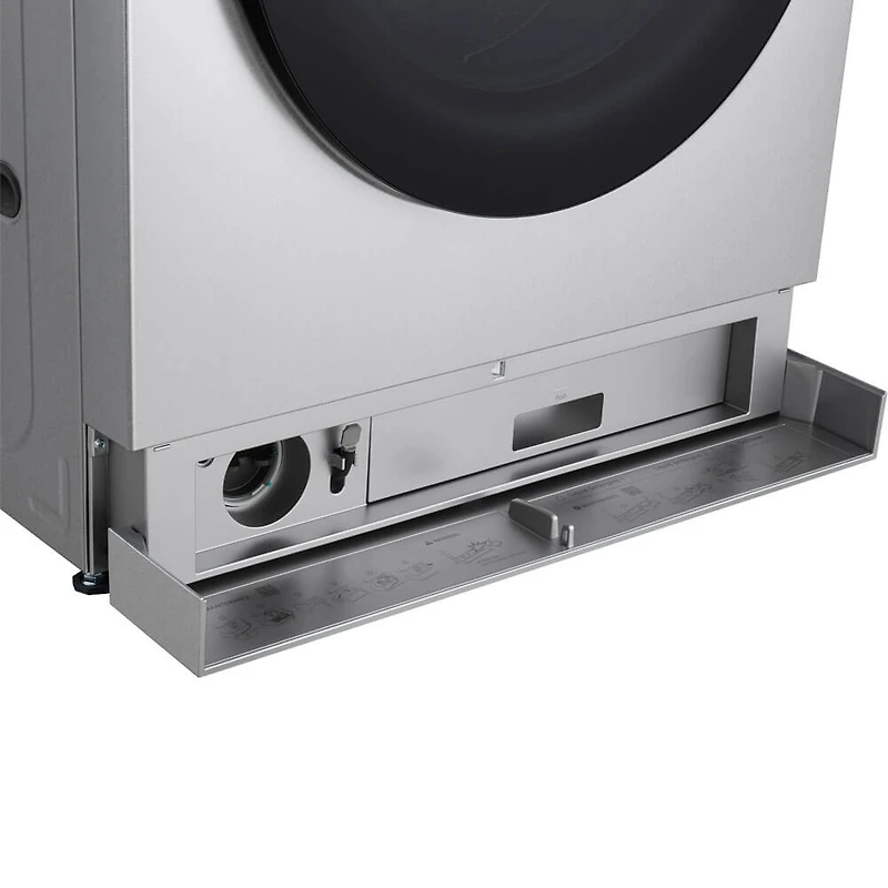 5.8 Cu. Ft. Brushed Platinum Steel Front Load Smart Washer