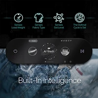 5.8 Cu. Ft. Brushed Platinum Steel Front Load Smart Washer