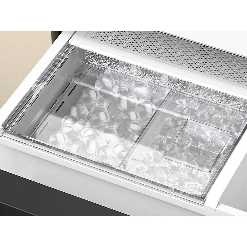 22.5 Cu. Ft. White Glass Counter-Depth 4-Door French Door Smart Refrigerator