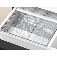 22.5 Cu. Ft. White Glass Counter-Depth 4-Door French Door Smart Refrigerator