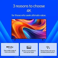 43 inch 4K UHD LED Smart TV Bundle – Dolby Vision, HDR10+, VRR, Bluetooth, Alexa Compatible, Voice Remote with UAX HDMI Cable, 12-Month CPS Protection and Screen Cleaner with Microfiber Cloth
