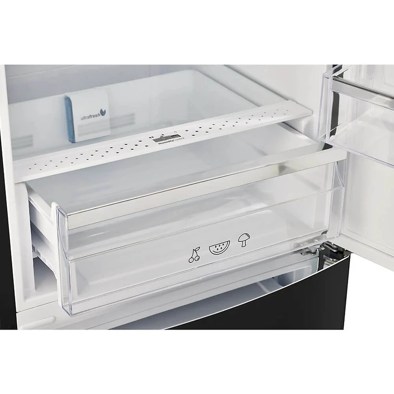 12 Cu. Ft. Matte Black Counter-Depth Retro Bottom Freezer Refrigerator