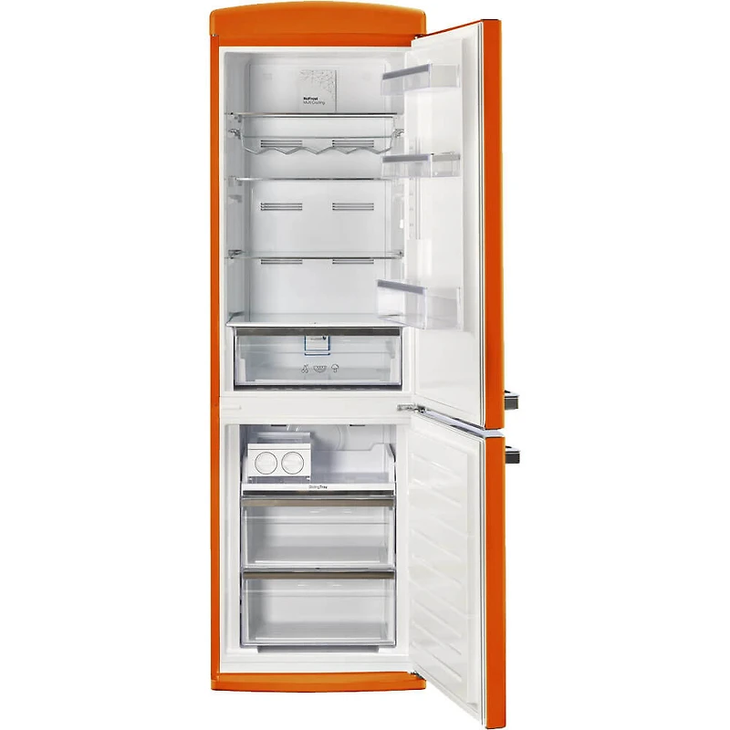 12 Cu. Ft. Orange Creamsicle Counter-Depth Retro Bottom Freezer Refrigerator