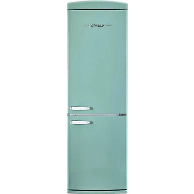 12 Cu. Ft. Ocean Mist Turquoise Counter-Depth Retro Bottom Freezer Refrigerator