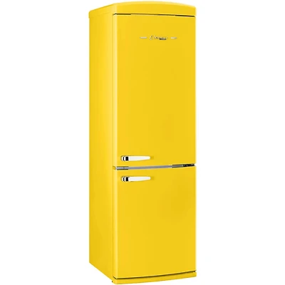 12 Cu. Ft. Canary Yellow Counter-Depth Retro Bottom Freezer Refrigerator