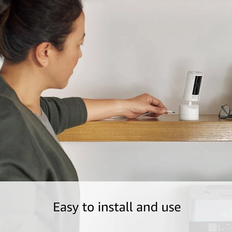 Pan-Tilt Indoor Wired 1080p Surveillance Camera - White