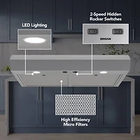 30 inch Stainless Under Cabinet Range Hood