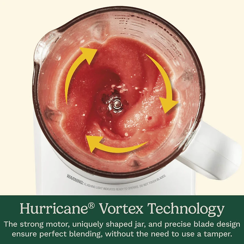 48 Oz Hurricane Glass Jar Blender - White