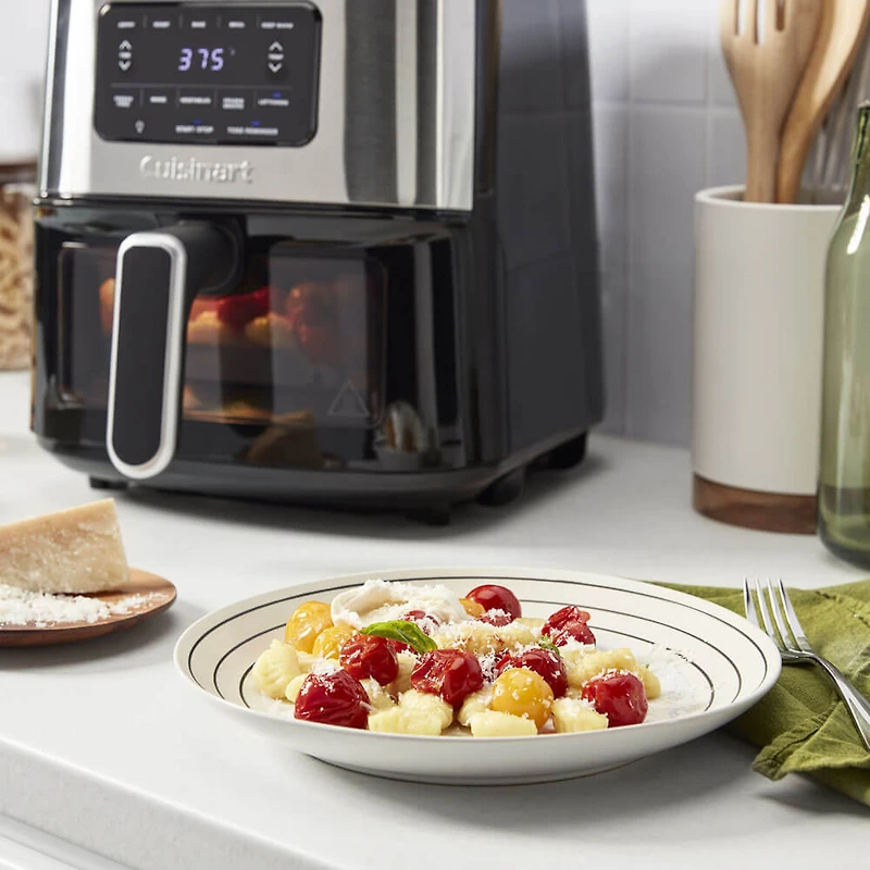 6 Quart Basket Air Fryer - Black Stainless