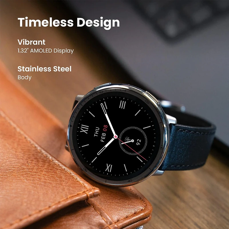 Active 2 Smart Watch - Black Leather Premium Version
