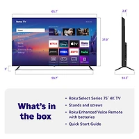 75 inch Class Select Series 4K LED Smart TV