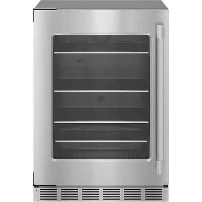 5.2 Cu. Ft. Stainless Glass Door Undercounter Refrigerator