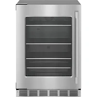 5.2 Cu. Ft. Stainless Glass Door Undercounter Refrigerator