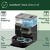 Roomba Plus 405 Combo Robot Vacuum Plus Mop with AutoWash Dock - Black