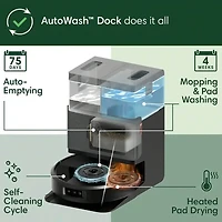 Roomba Plus 505 Combo Robot Vacuum and Mop Plus AutoWash Dock - Black