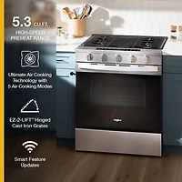 5 Cu. Ft. Stainless Slide-In Smart Gas Range with Air Fry