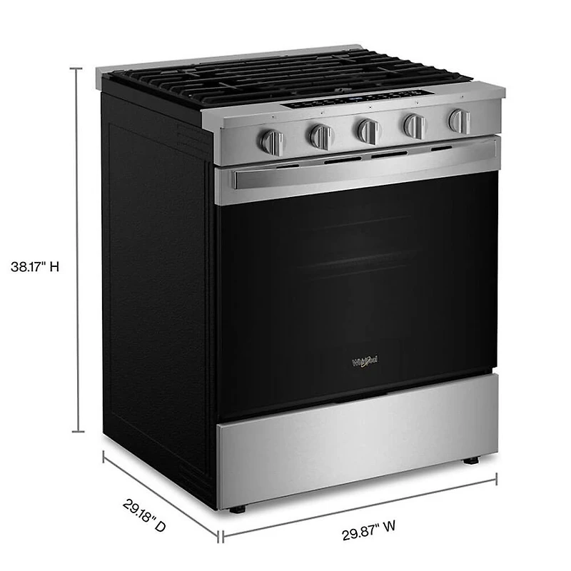 5 Cu. Ft. Stainless Slide-In Smart Gas Range with Air Fry