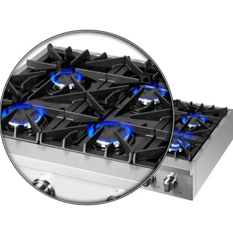 36 inch Stainless 6 Burner Gas Cooktop