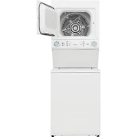 27 inch White Electric Washer/Dryer Long Vent Stacked Laundry Center