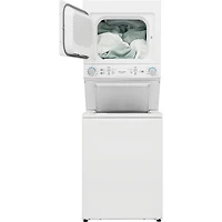 27 inch White Electric Washer/Dryer Long Vent Stacked Laundry Center