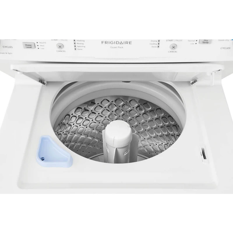 27 inch White Electric Washer/Dryer Long Vent Stacked Laundry Center