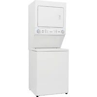 27 inch White Electric Washer/Dryer Long Vent Stacked Laundry Center