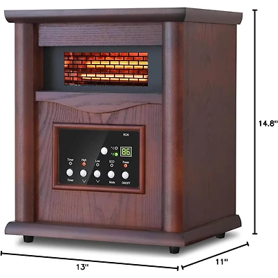 Small Room Infrared Electric Space Heater - Cherry