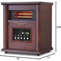 Small Room Infrared Electric Space Heater - Cherry