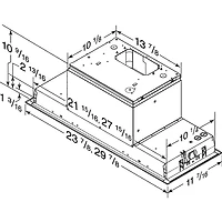 24 inch Stainless Custom Cabinet Insert Range Hood
