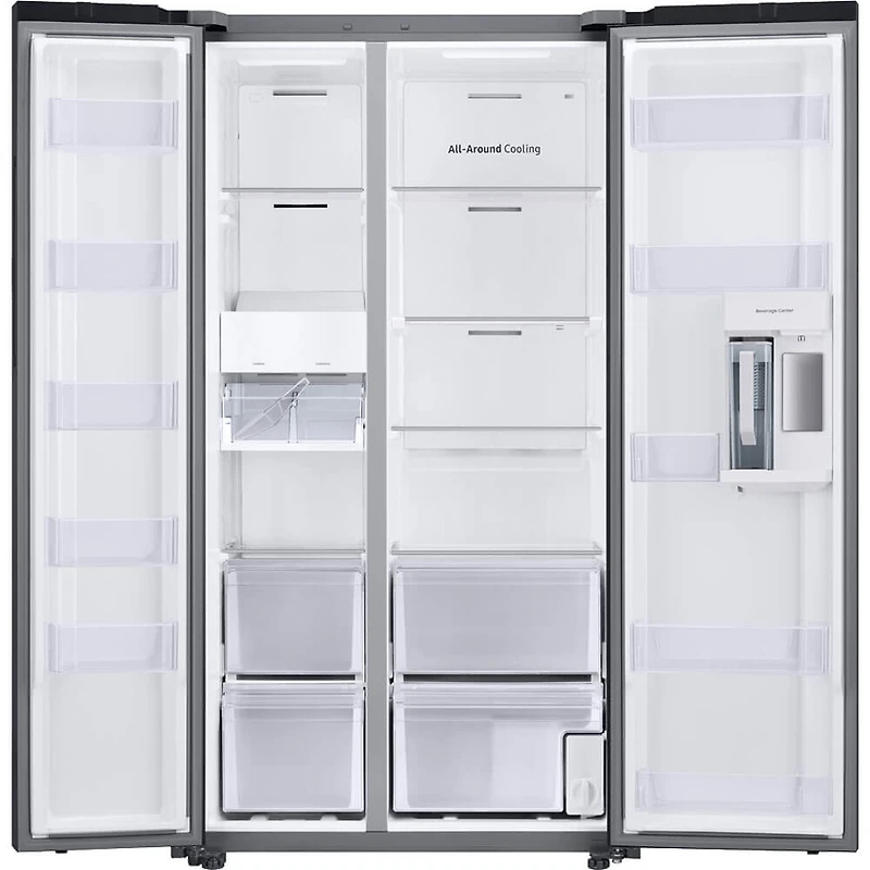 22.6 Cu. Ft. Bespoke AI Stainless Side-by-Side Counter Depth Smart Refrigerator