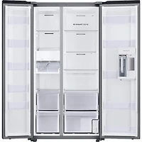 22.6 Cu. Ft. Bespoke AI Stainless Side-by-Side Counter Depth Smart Refrigerator